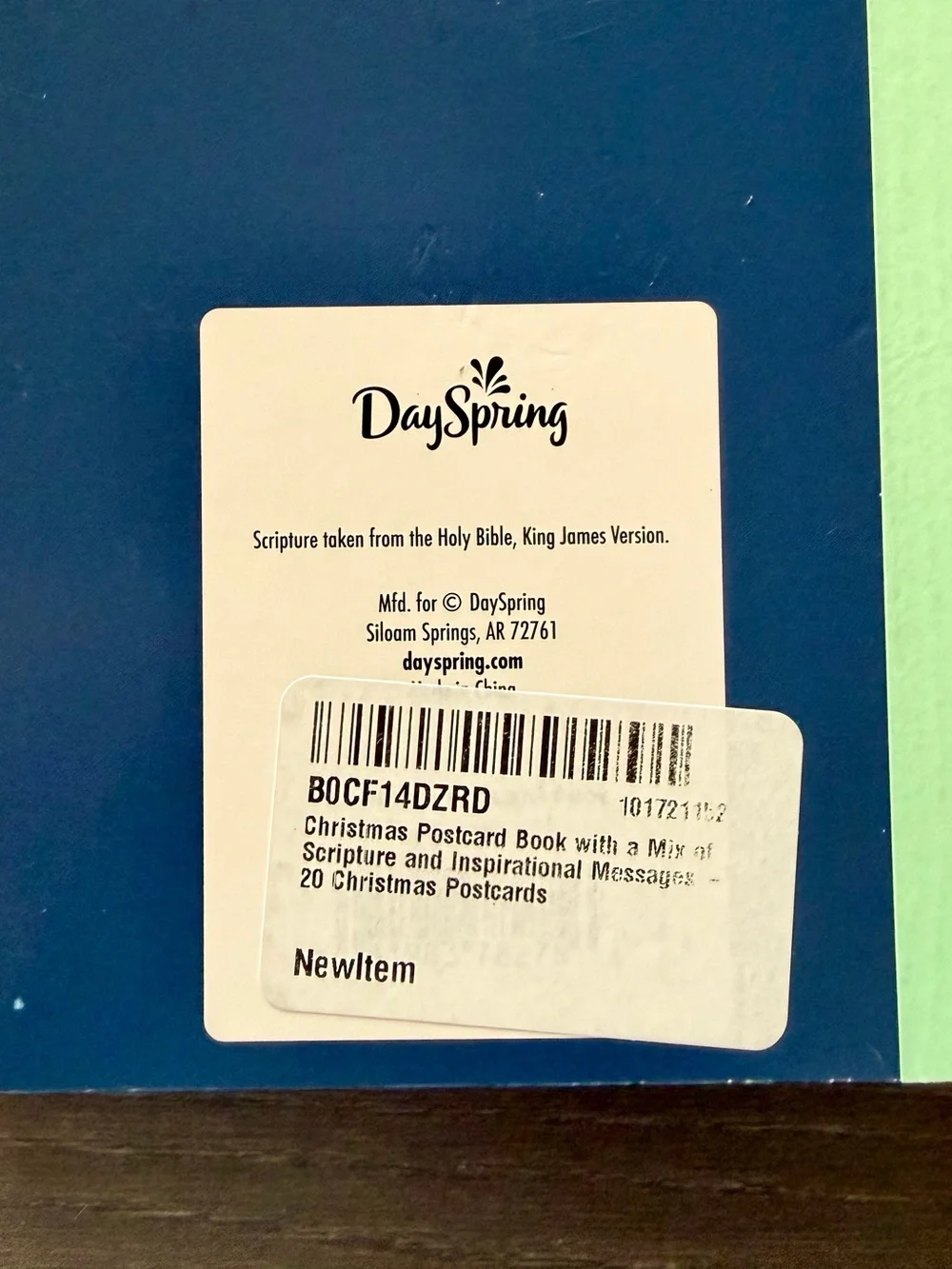DaySpring Christian Christmas Postcard Book 20 Cards KJV